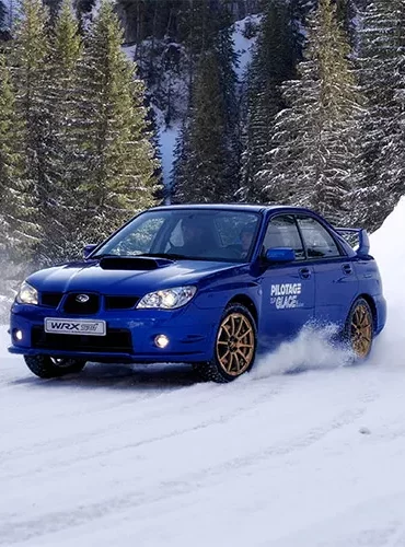Subaru sur circuit glace Flaine
